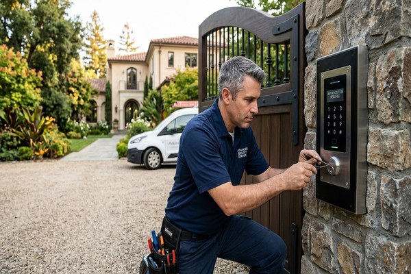 Commercial-grade access control system for Atherton gated estate